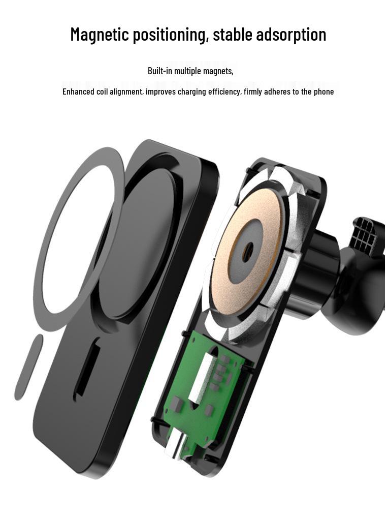 Magnetic Wireless Car Charger for Apple Phones: Fast Charging Car Mount