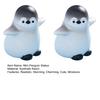 2 Pcs Miniature Penguin Figurines, Cute Tiny Resin Penguin Figures, Mini Arctic Animals Cake Topper for Fairy Garden, Micro Landscape, DIY Crafts