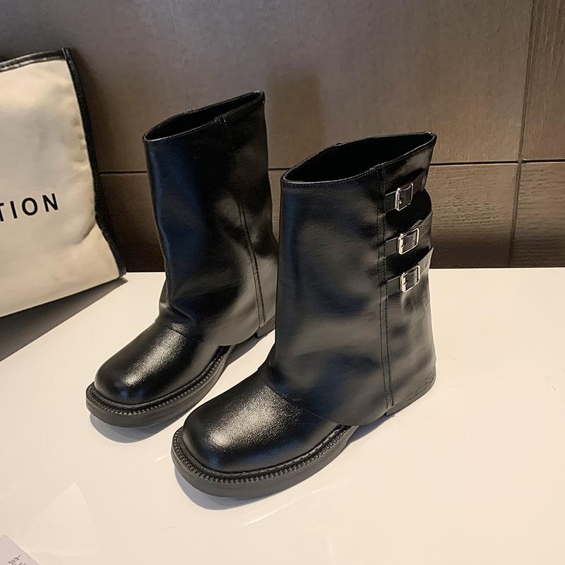 Mode Neue Retro-Stil Kniehohe Stiefel Damenmode Damen Slipper Ritter Lange Stiefel Herbst Winter Damen Schuhe Ritter Stiefeletten