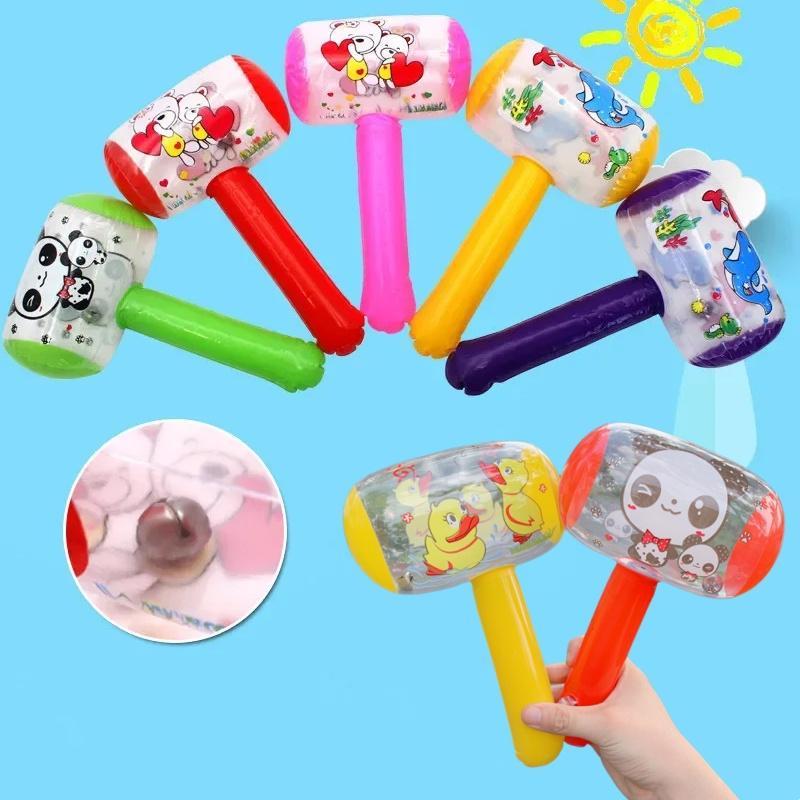 Inflatable Hammer with Bell Cute Soft Safe Lightweight Durable Portable Baby Kids Toys Party Favors Pool Beach Outdoor Play Gift
