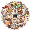 Vintage Retro Office Decals Nostalgic Antique Stationery School Supplies Stationery Stickers For Guitar Suitcase