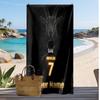 Cristiano Ronaldo Personalized Printed Beach Towel Soccer Logo Support Custom Name Text Absorbent Towel For Sport Travel Special Gift