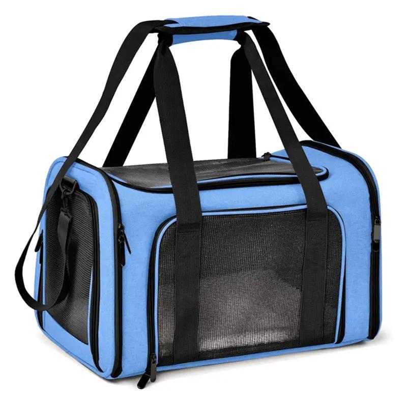 Mochila Portamascotas con Ventilación Lateral Portamascotas para Gatos Mochila Bolsa de Viaje para Perros Aprobada por Aerolíneas Transporte para Perros Pequeños Gatos Salida