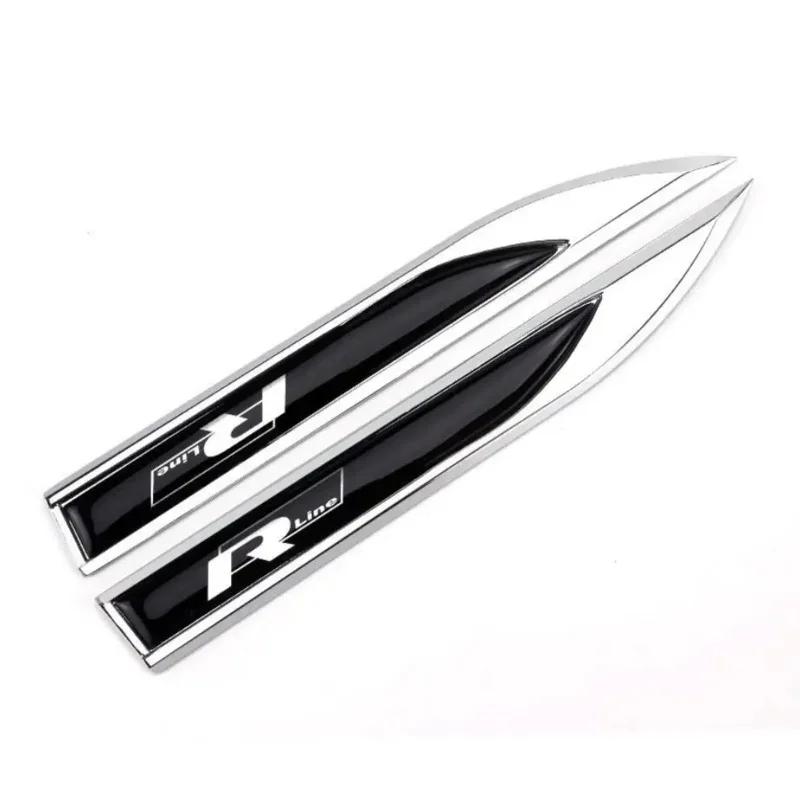 2026 Hot For VOLKSWAGEN VW 1 Pair 3D Metal Epoxy Badge Car Sticker Accessories Fender Emblem Sticker For Volkswagen VW Polo Golf