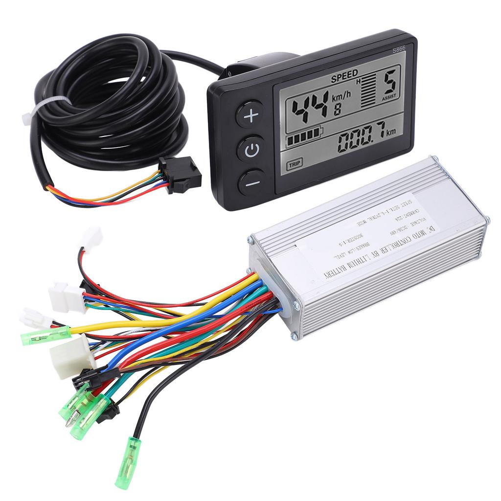 3648V 500750W Electric Bicycle Scooter Brushless Controller Kit with LCD 866 Display Meter 22A9