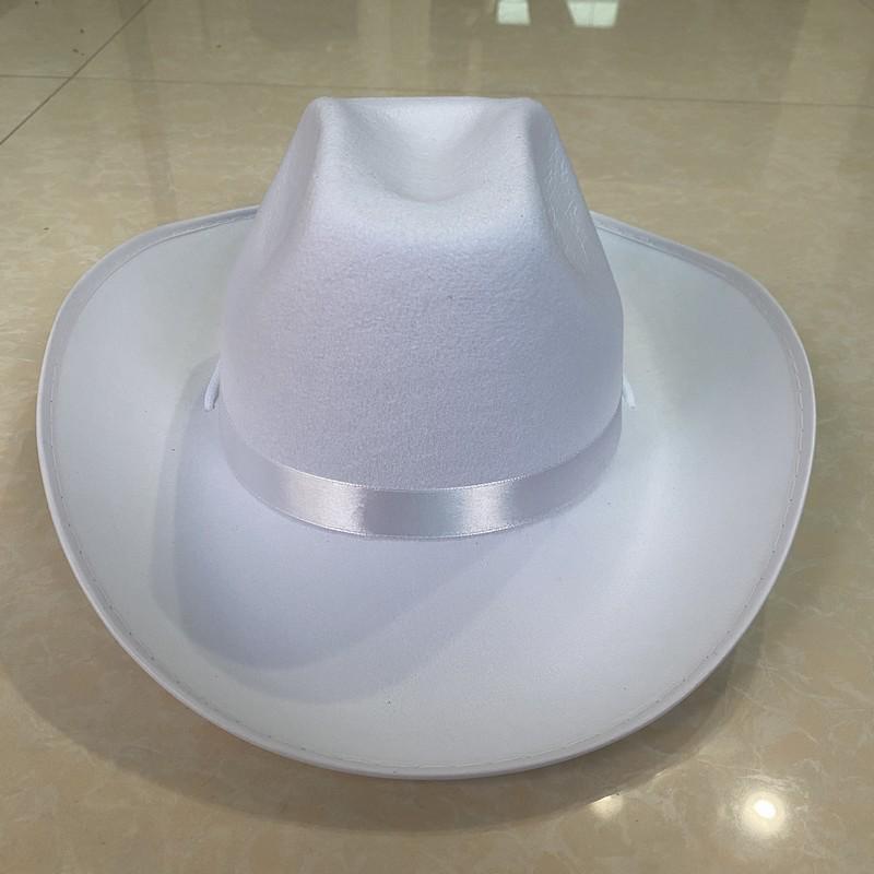 Pearlescent Iridescent LED Light-Up Cowboy Hat for Halloween Party