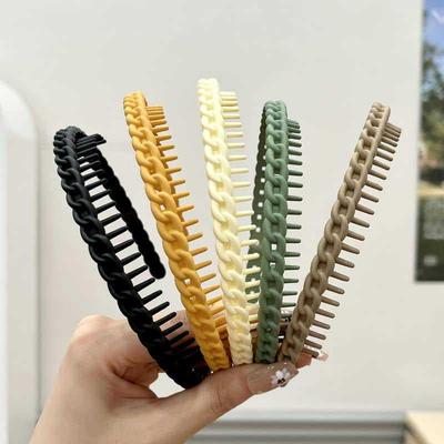 Stirnband mit mattierten Zähnen und rutschfestem Pony für Mädchen – Haar-Accessoires koreanischer Internet-Prominenter