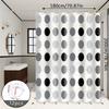 Nordic Style Gray and White Polka Dot Bathroom Partition Curtain, Gray and White Classic Color Scheme, Exudes a Low-Key and Elegant Vibe