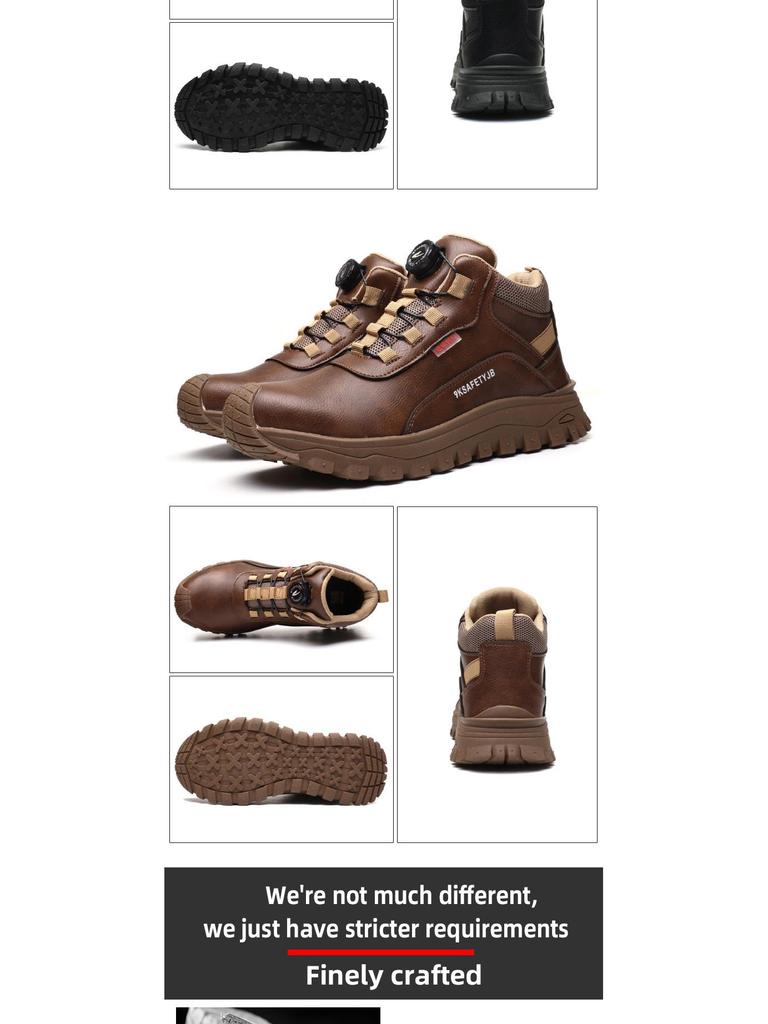 Men’s Safety Work Shoes: Anti-Smash, Puncture-Resistant, Anti-Slip, Wear-Resistant, Water-Resistant, Breathable, and Comfortable Protective Footwear