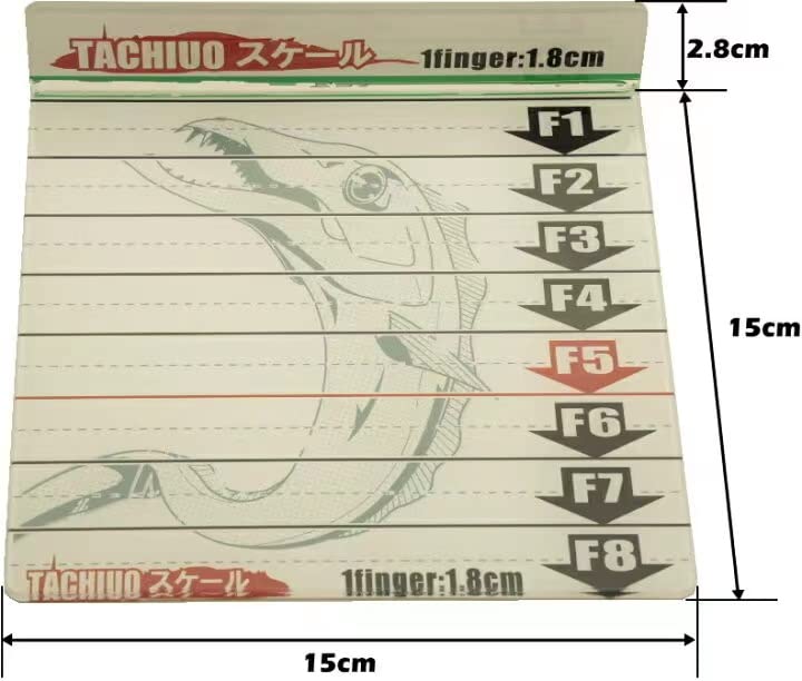 Cutlassfish scale simple scale plate PET fishing cutlassfish scale fishing measure dragon finger measure fishing gear fishing summer season sea