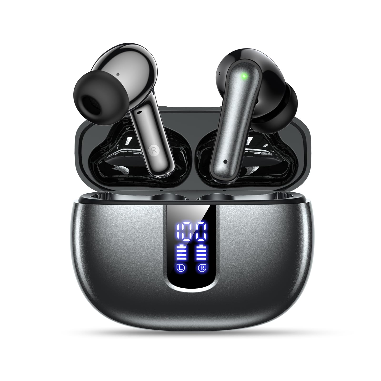 

Беспроводные Bluetooth-наушники foxotin для профессионального использования, светодиодный дисплей, быстрая и удобная посадка, до 48 часов глубокого звучания, автоматическое сопряжение [Новая модель 2025], Type-C