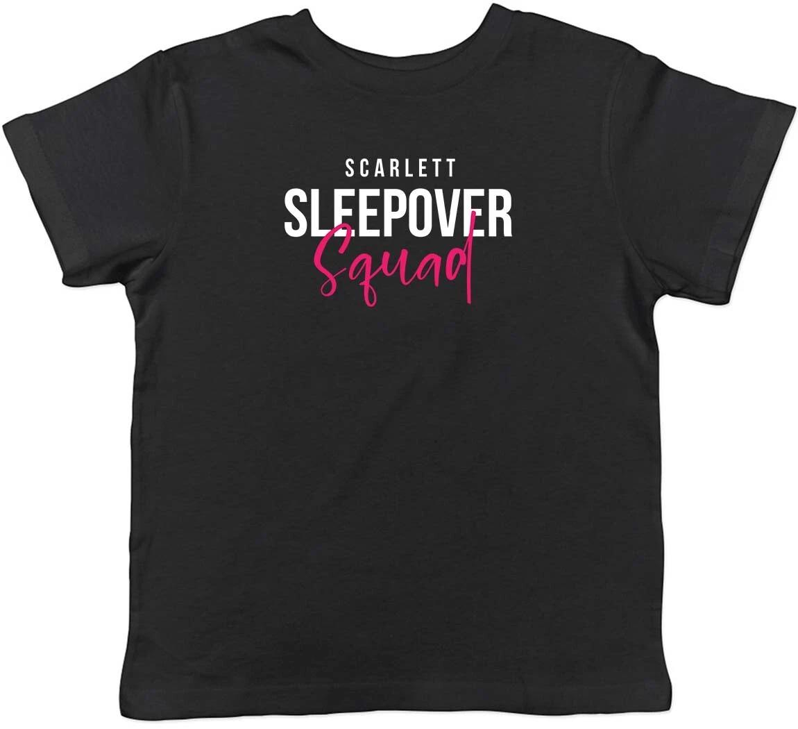 Personalised Sleepover Squad Pink Childrens Kids T-Shirt Boys Girls 110