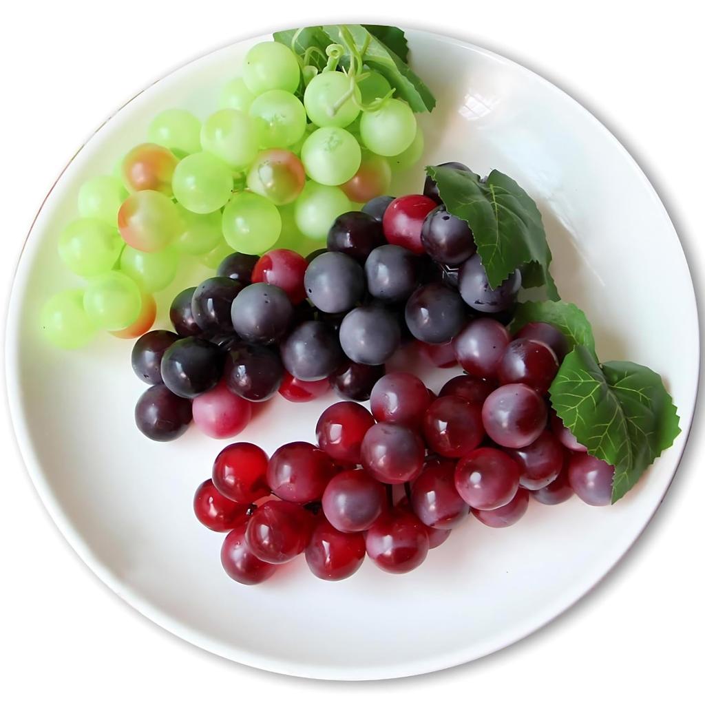 COLORBIRD Food Sample Grapes 3 Types Pretend Kitchen Offering Flowers