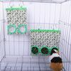 2/3 Löcher Hängender Heusack mit Haken für Kaninchen Meerschweinchen Kleintier Futterspender Kaninchenfutter Spenderbeutel Haustier Fütterungsbeutel