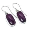 Ruby In Zoisite Handmade Lab-Created 925 Sterling Silver Gift Earring 1.50" V6v83