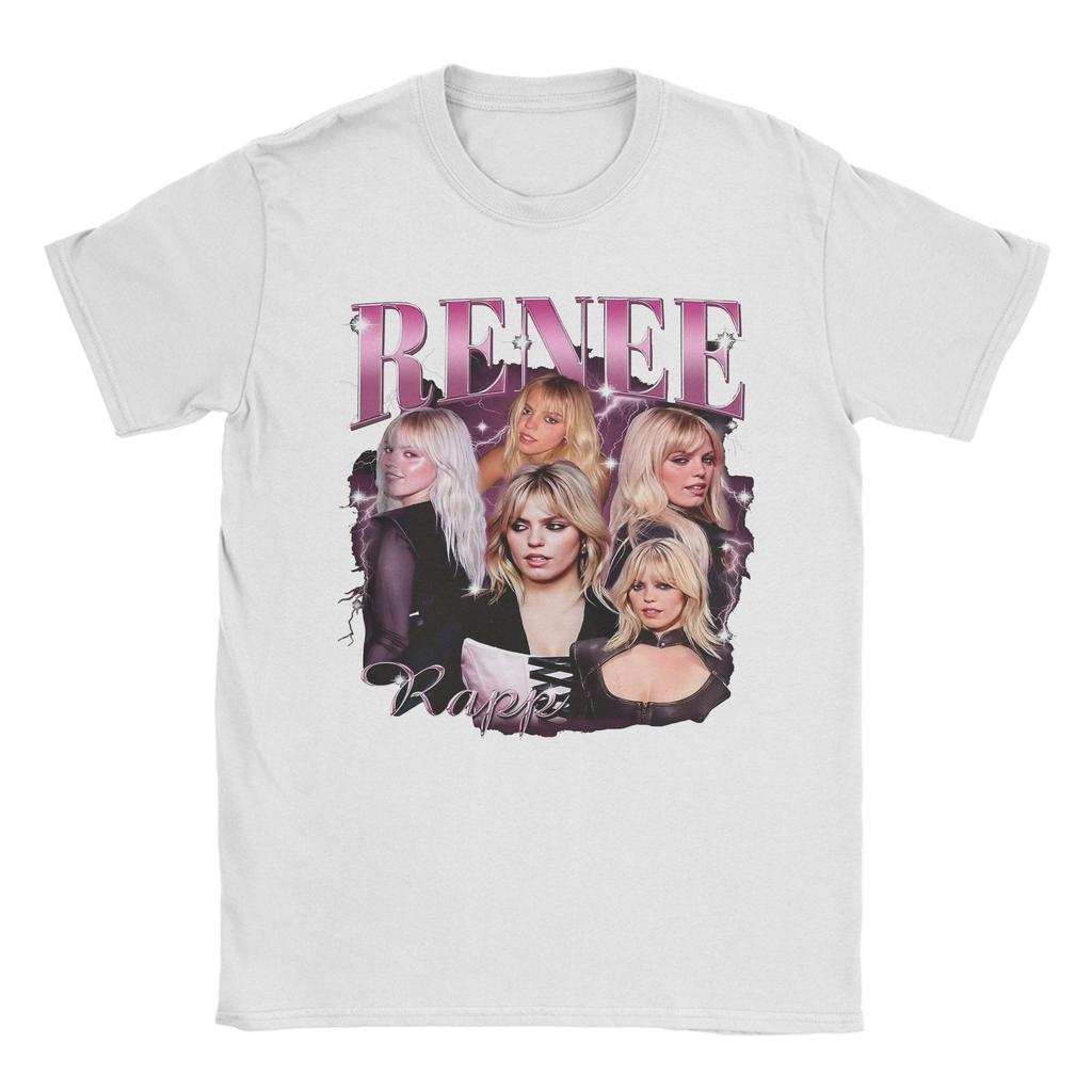 Renee Rapp 90s T Shirt for Unisex Pure Cotton Funny TShirt Round Neck Tee Shirt Short Sleeve Clothes Printed