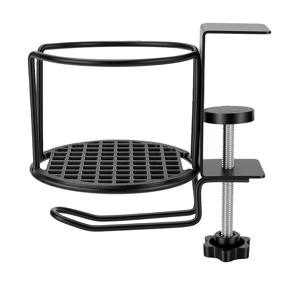 Anti-Spill Desk Cup Holder Clamp On Design 2-in-1 Cup Holder Table Drink Bottle Holder  For Desk