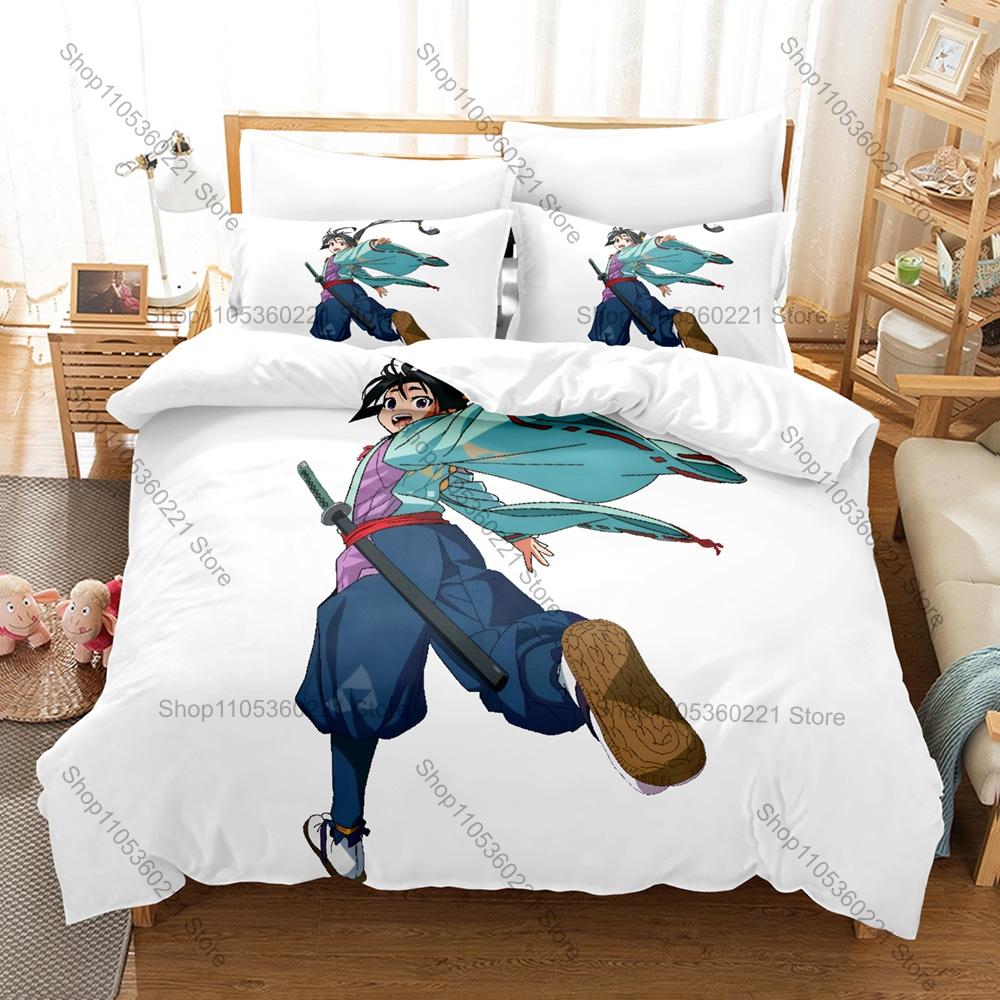 Cool Popular Manga The Elusive Samurai Pattern 3 In 1 Bedding Set Quilt Cover With Two Pillowcases Comfortable Household Bed Sup
