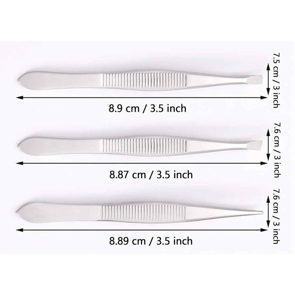 3pcs Stainless Steel Tweezer Eyebrow Clip Eyebrow Tweezers Epilator Clips Beauty Tools for Beauty Salon Home Use