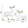 1 Pair Statue Bull Sculpture Figurine Lucky Craftwork for Bookshelf Desk Living Room Christmas Gift