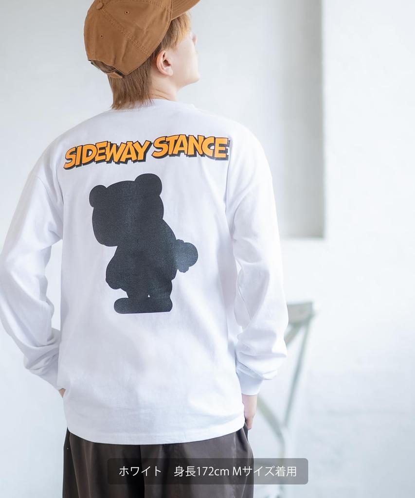 [IMPROVES] [SIDEWAYSTANCE] Silhouette Downer Bear Long Sleeve T-Shirt