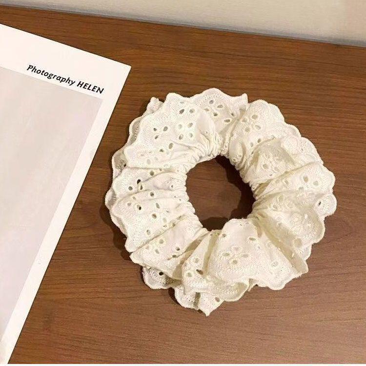 Chouchou élégant en maille avec strass étincelants, accessoire pour cheveux de luxe haut de gamme pour femmes, style 2025