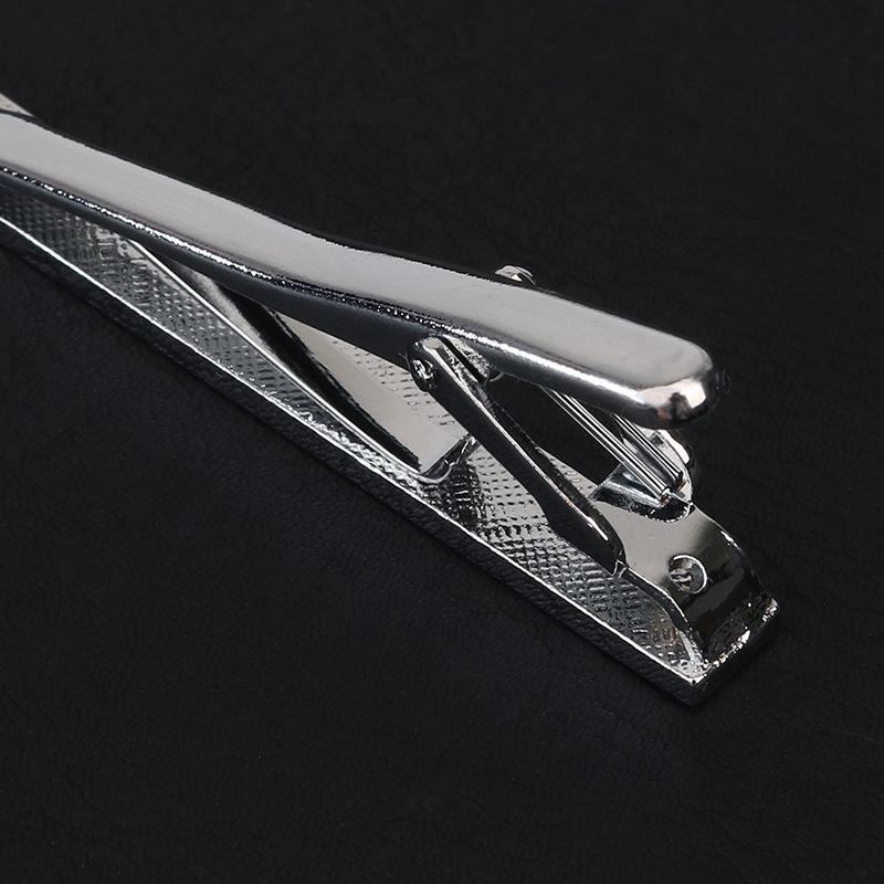 Men'S Silver Tie Clip Business Dress Simple Men'S And Women'S Pins Korean Version Security Collar Clip Fashion