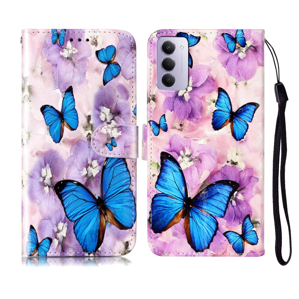 For Xiaomi Redmi 15 5G (EU) (171mm)/Xiaomi Redmi 15 4G (EU) (171mm) Case Pattern Leather Wallet Phone Cover with Strap
