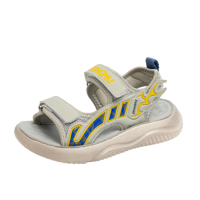 

Новые детские сандалии 2025 года, летняя спортивная обувь, повседневная обувь на мягкой подошве для мальчиков и девочек, обувь для улицы с открытым носком, оптом 31 yards inner length 19.5CM.