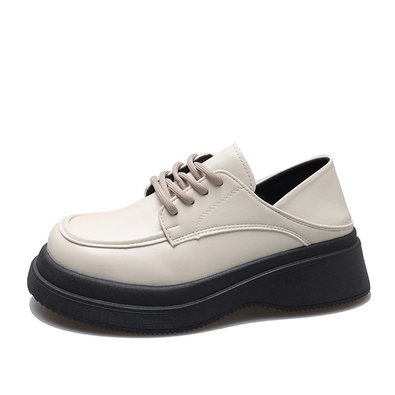 Small leather shoes women's shoes spring and autumn new retro single shoes daily commuting soft sole