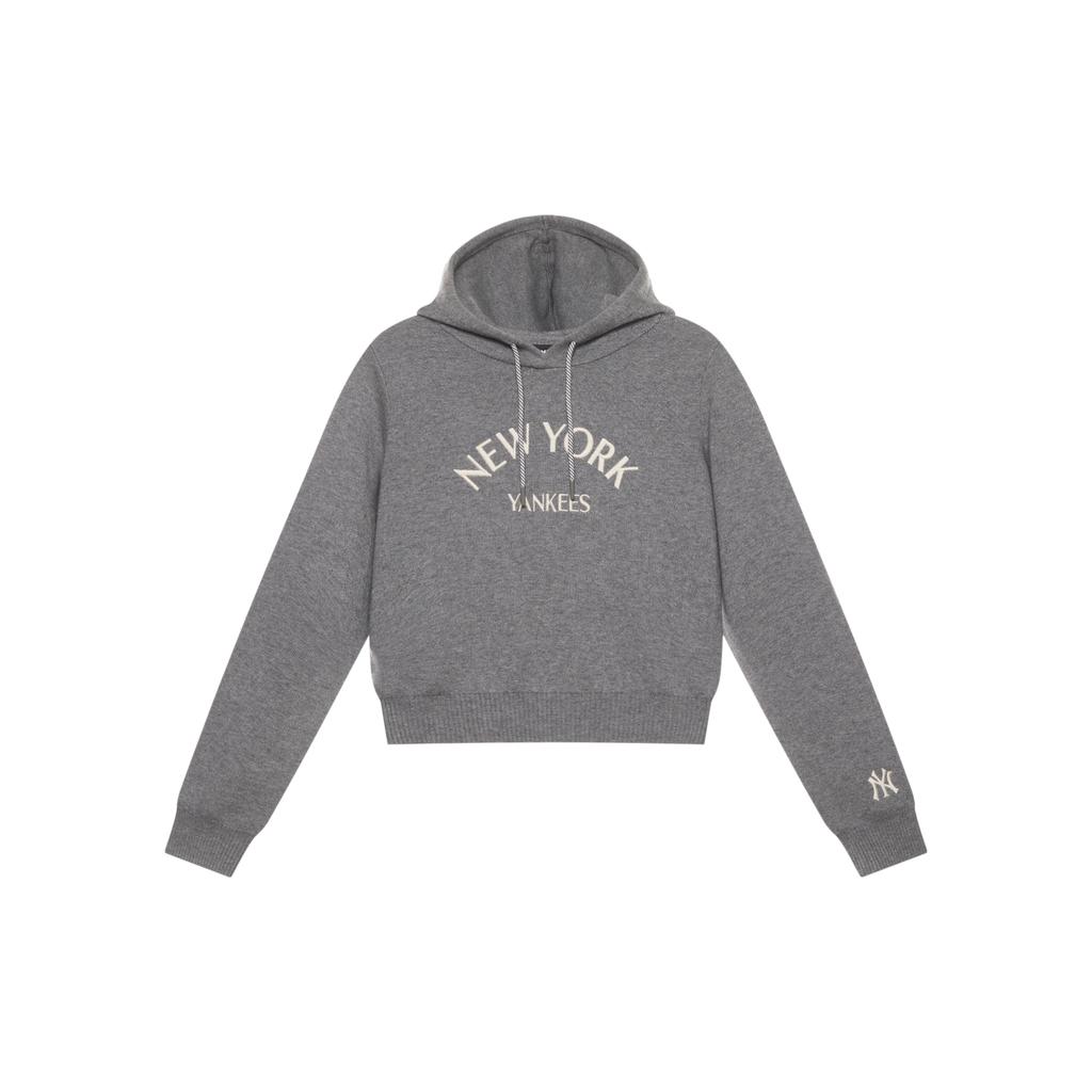 New MLB New York Yankees MLB Preppy Style Collection 24FW Sweater Women's Dark Heather Gray 3FKPV0144-50MGD