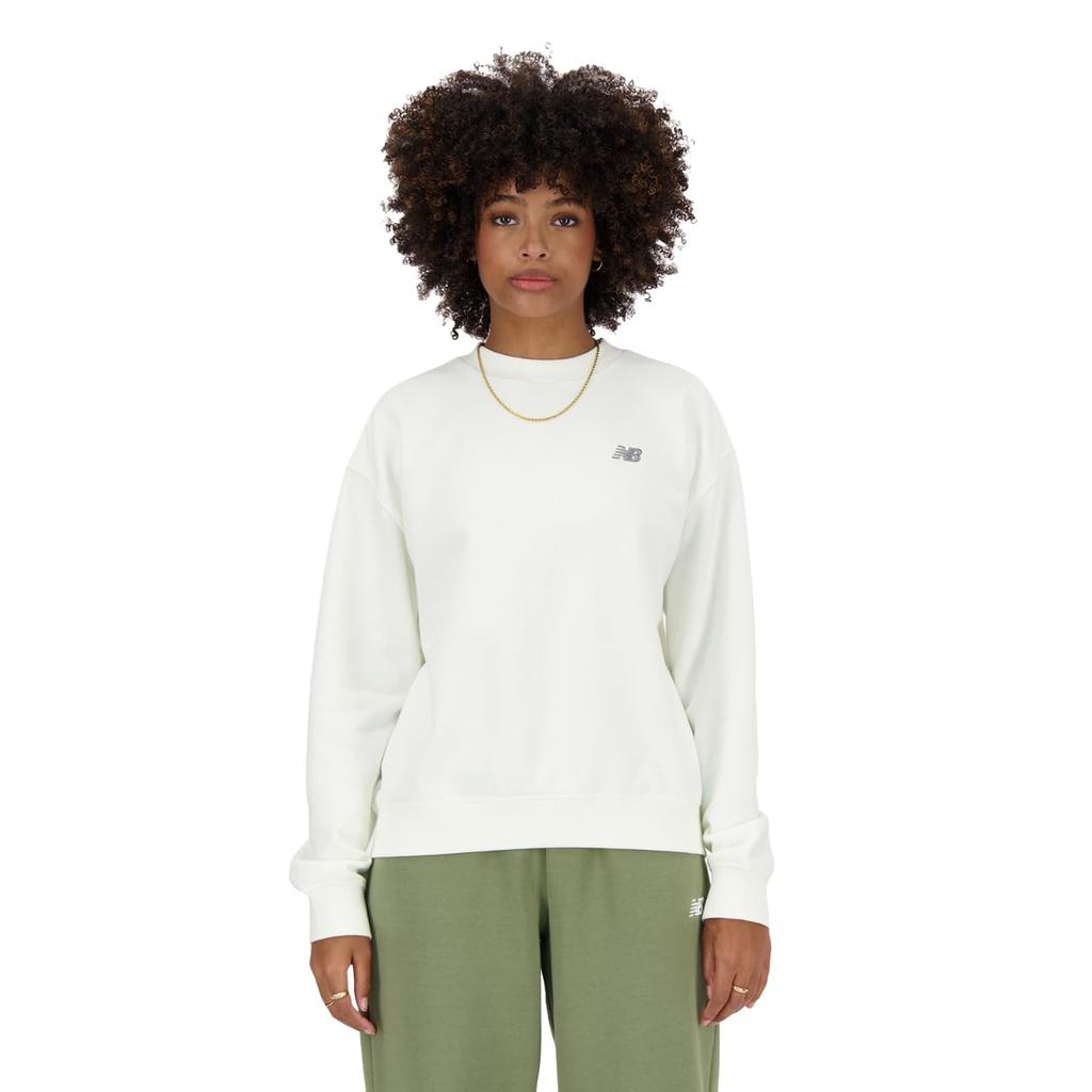 Sport Essentials French Terry Crew SST [New Balance] Women's (Fleece Lining) (WT41508) (Sea Salt)