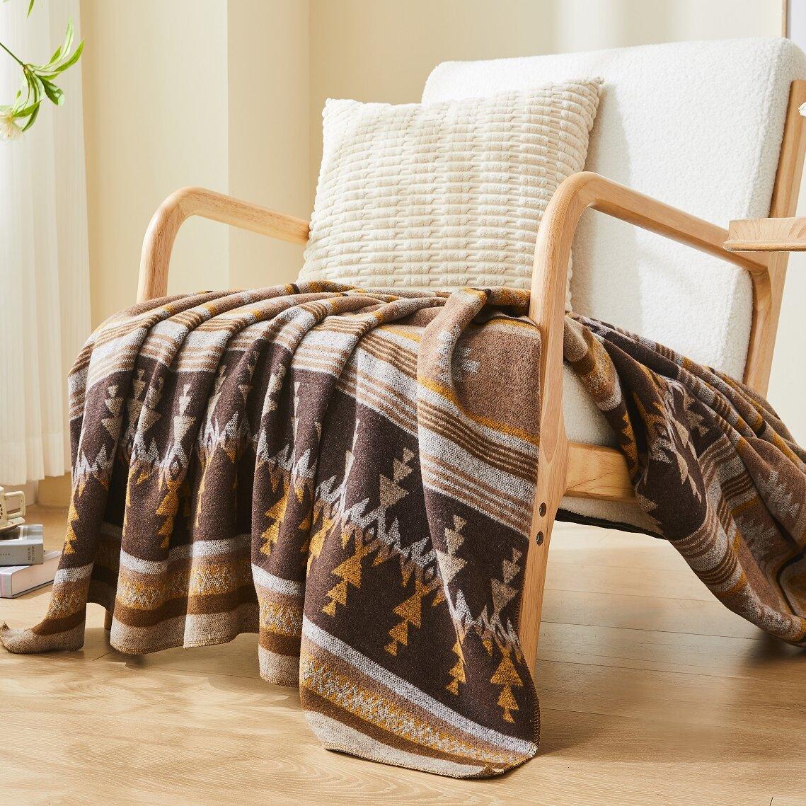 

Sofa Cover Blanket Bay Window Blankets Knitted Rug Ethnic Style Air Conditioning Nap Cover Blankets Outdoor Camping 100 150cm