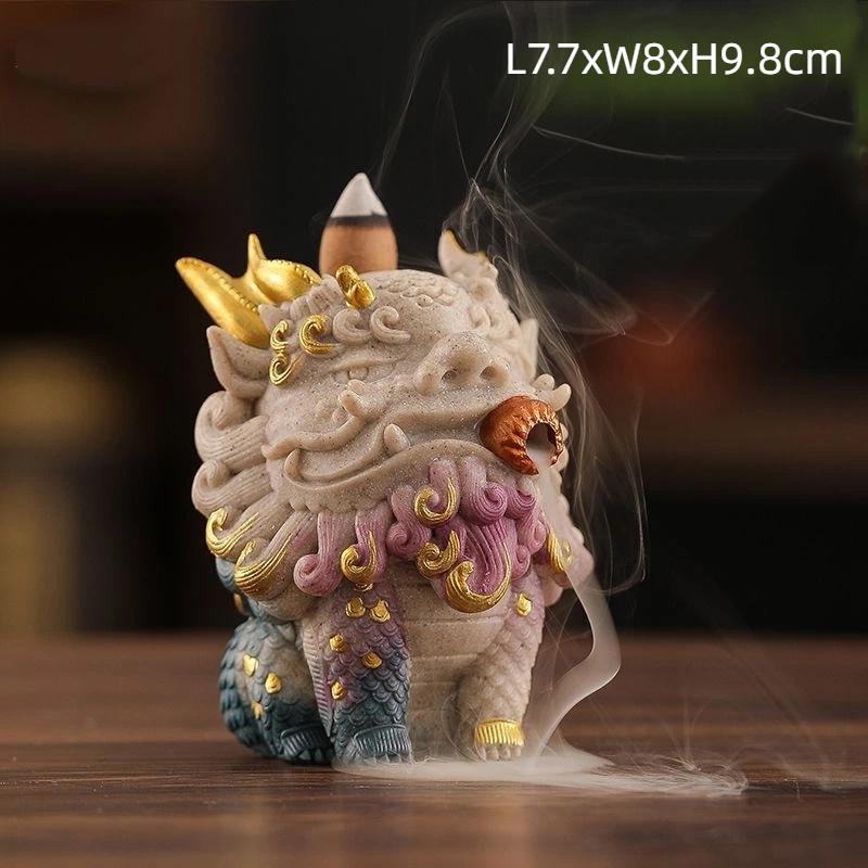 Creative Backflow Incense Burner Pixiu Ornament Home Indoor Living Room Decoration
