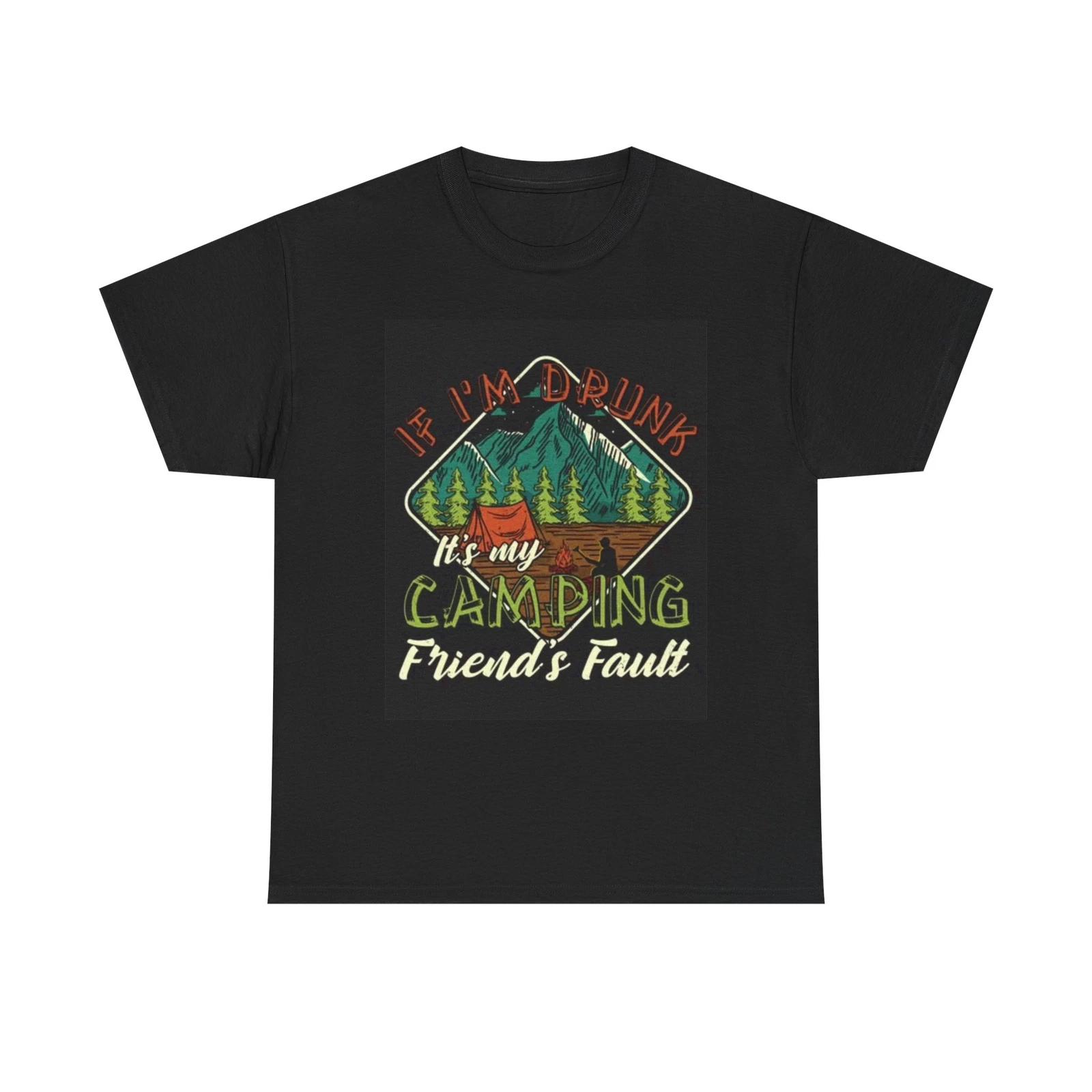 Men s and Women s T-shirts Drunk Camping XXXL