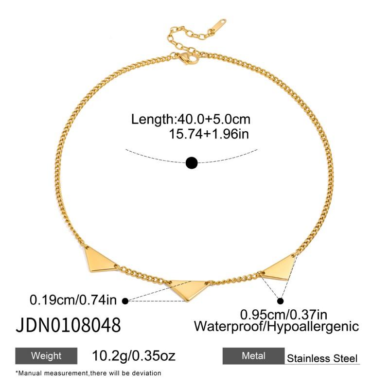 18K Gold Plated Stainless Steel Necklace Minimalist Luxury Chain Sweater Women