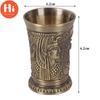 Hi Metal Egyptian Wine Glass Zinc Alloy Liquor Shot Cocktail Mug Ancient Egypt Wine Mug Bar Drinkware Craft