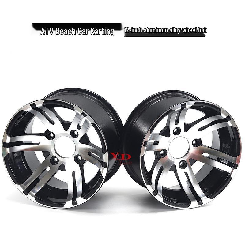 12" Aluminum Alloy Wheels for ATV Beach Karting - Set of 25x8-12 & 25x10-12 Rims