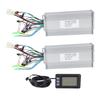 36V 48V 1000W 38A Motor Controller Electric Bike Conversion Dual Drive Controller P3H Display Panel for 22.2mm Handlebars DIY Modification