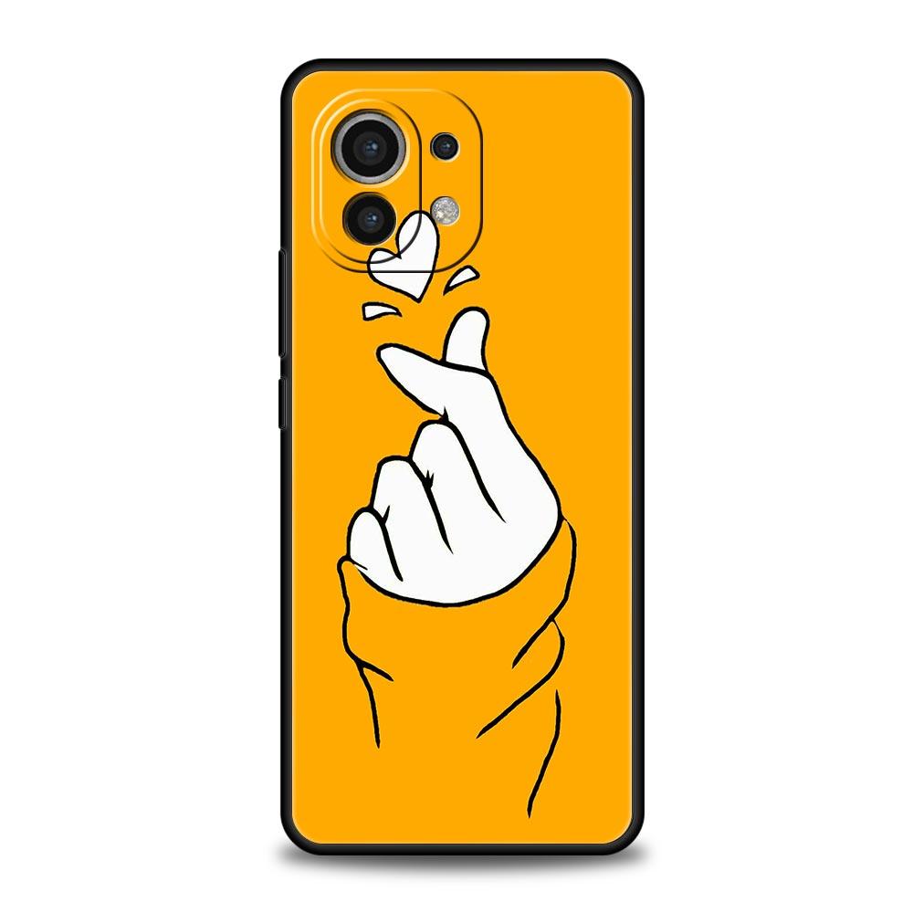 Phone Case Cover for Xiaomi Mi 17 15 14 13 12 11 Ultra 15T 14T 13T 12T 11T Pro Lite 5G Soft TPU Capas Black White Love Kpop Bags