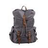 Retro Canvas Mountaineering Backpack - Large Capacity, Casual Soft Wax Grey for Men and Students