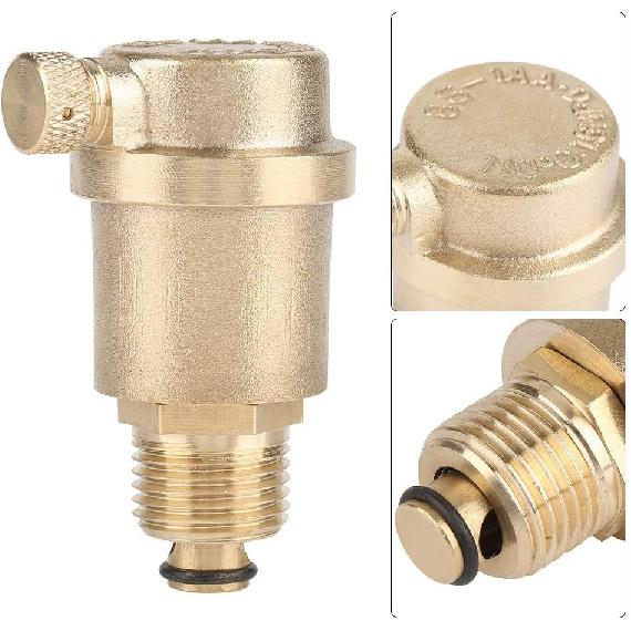 Automatic Air Vent Valve, G1/2 Brass DN15 Automatic Vent Valve for Solar Water Heater Pressure Relief Valve