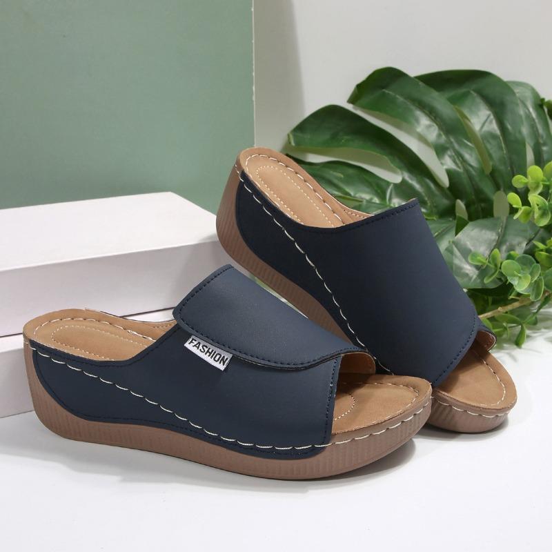 Women's Summer Wedge Slippers, Fashion Fish Mouth Sandals and Slippers, Lightweight Beach Sandals and Slippers