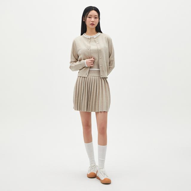 Rap Knit Pleated Mini Skirt Ar1Ws360