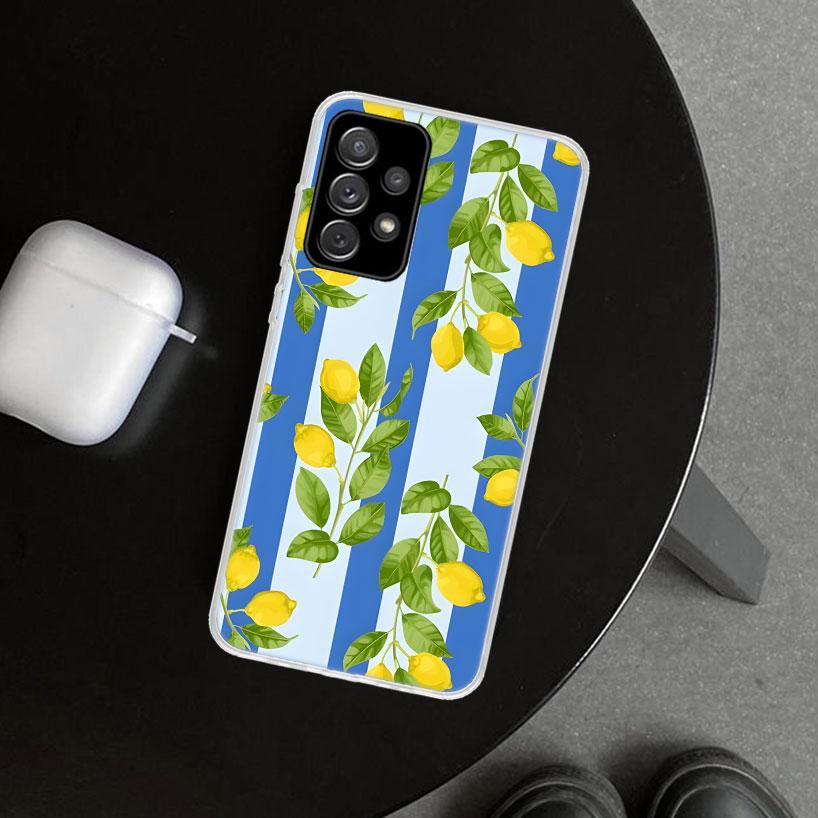 Citrus Limon Linnaeus Phone Case Cover for Samsung Galaxy A12 A22 A32 A52 A72 A02S A51 A50S A31 A20S A10S Note 20 Ultra 10 Plus