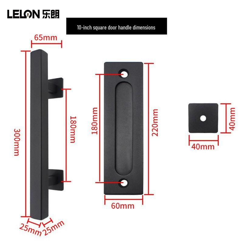 Adjustable Heavy Duty American Style Sliding Barn Door Handle and Floor Guide Hardware