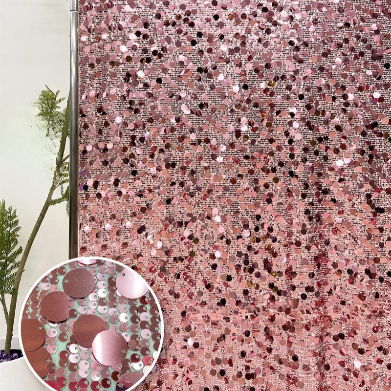 5+18mm Sequin Mesh Lace Fabric for Sewing High Quality Wedding Party Dress Clothing Patchwork DIY Apparel Sewing Supplies