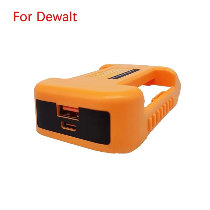 Charger Adapter For Makita For Dewalt For Milwaukee 18V 20V Li-ion With USB Type-C Battery Holder Fast Charging