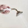 Rose Gold Stainless Steel European-Style Handheld Shower Head with Antique Black Finish