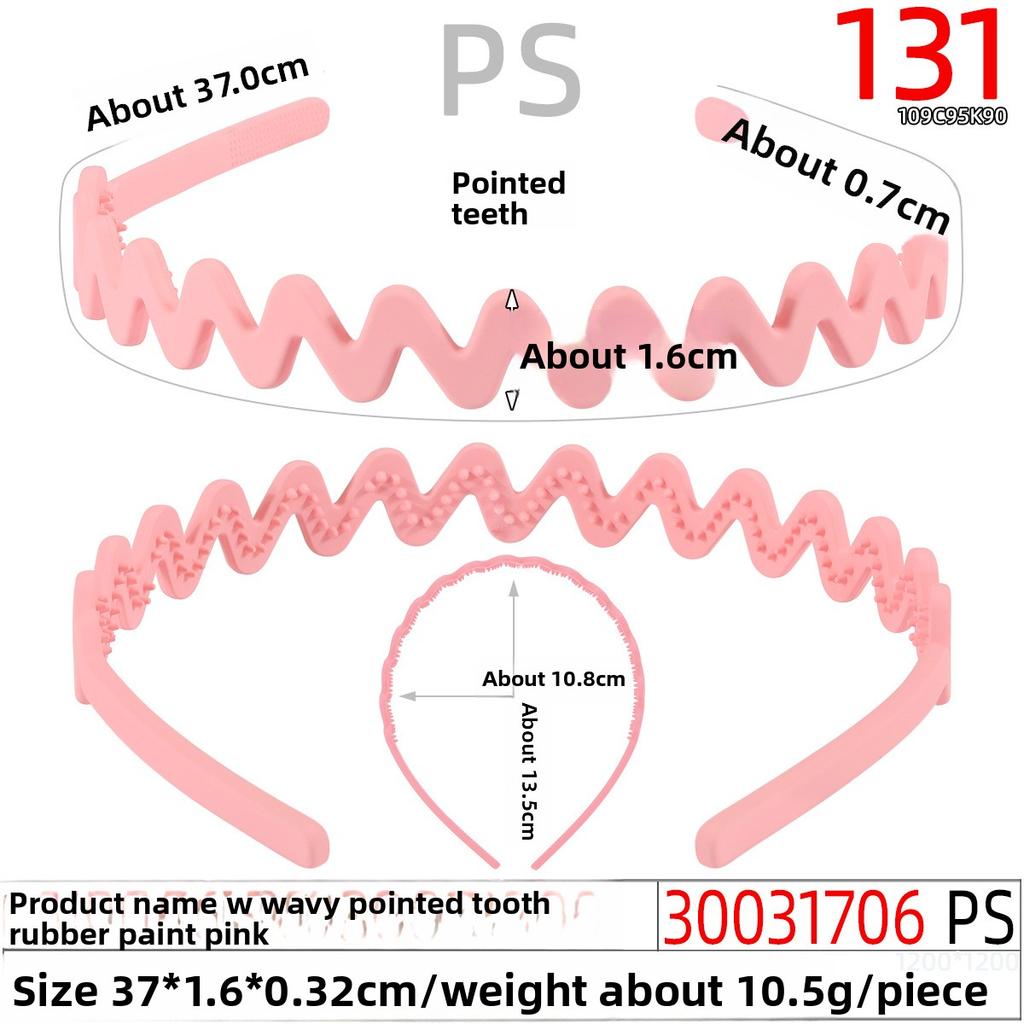 Wavy Pointed Teeth Face Wash Hair Band Mask Application Tooth Anti-slip Hair Pressing and Breaking Hair Band Hair Clip